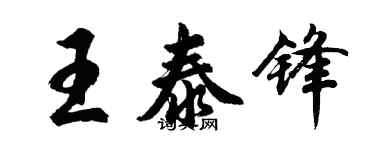 胡問遂王泰鋒行書個性簽名怎么寫