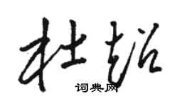 駱恆光杜超草書個性簽名怎么寫