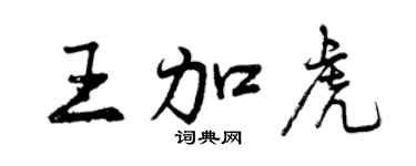 曾慶福王加虎行書個性簽名怎么寫