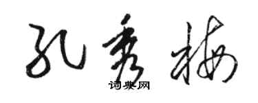 駱恆光孔秀梅草書個性簽名怎么寫