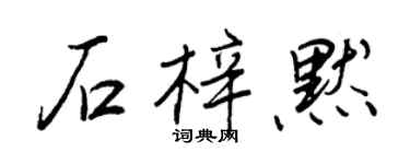王正良石梓默行書個性簽名怎么寫