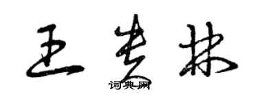 曾慶福王貴林草書個性簽名怎么寫