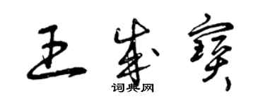 曾慶福王成寶草書個性簽名怎么寫