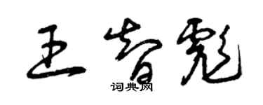 曾慶福王智彪草書個性簽名怎么寫