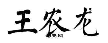 翁闓運王農龍楷書個性簽名怎么寫