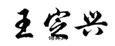 胡問遂王定興行書個性簽名怎么寫