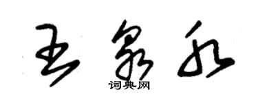 朱錫榮王泉水草書個性簽名怎么寫