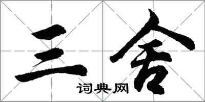 胡問遂三舍行書怎么寫