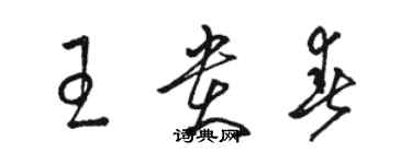 駱恆光王貴春草書個性簽名怎么寫