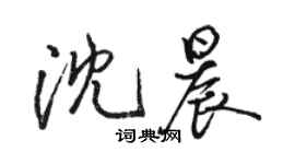 駱恆光沈晨行書個性簽名怎么寫