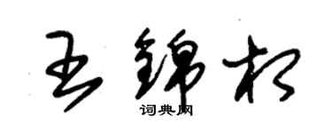 朱錫榮王錦相草書個性簽名怎么寫