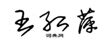 朱錫榮王紅萍草書個性簽名怎么寫