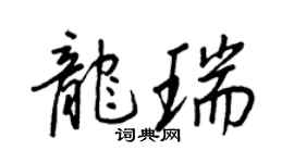 王正良龍瑞行書個性簽名怎么寫