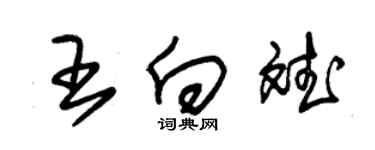 朱錫榮王向斌草書個性簽名怎么寫