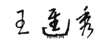 駱恆光王進秀草書個性簽名怎么寫