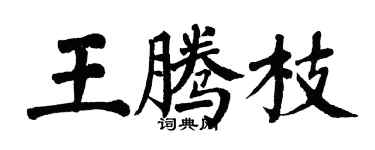 翁闓運王騰枝楷書個性簽名怎么寫