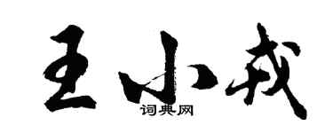 胡問遂王小戎行書個性簽名怎么寫