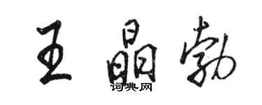 駱恆光王晶勃行書個性簽名怎么寫