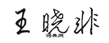 駱恆光王曉非行書個性簽名怎么寫