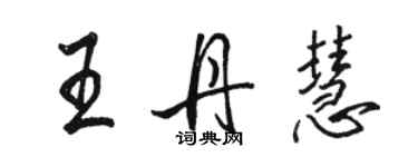 駱恆光王丹慧行書個性簽名怎么寫