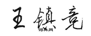 駱恆光王鎮競行書個性簽名怎么寫