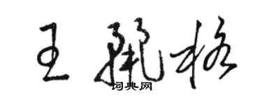 駱恆光王麗格草書個性簽名怎么寫