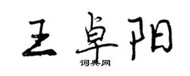 曾慶福王卓陽行書個性簽名怎么寫