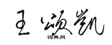 駱恆光王頌凱草書個性簽名怎么寫