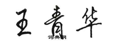 駱恆光王青華行書個性簽名怎么寫