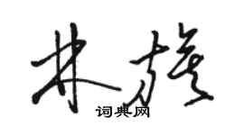 駱恆光林旗草書個性簽名怎么寫