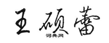 駱恆光王碩蕾行書個性簽名怎么寫