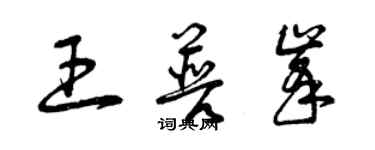 曾慶福王普峰草書個性簽名怎么寫