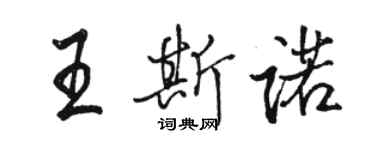 駱恆光王斯諾行書個性簽名怎么寫