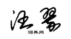 朱錫榮汪翠草書個性簽名怎么寫