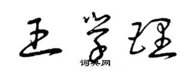 曾慶福王學理草書個性簽名怎么寫