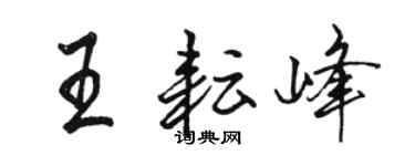 駱恆光王耘峰行書個性簽名怎么寫