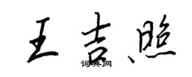 王正良王吉照行書個性簽名怎么寫