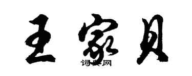 胡問遂王家貝行書個性簽名怎么寫