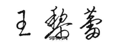 駱恆光王黎蕾草書個性簽名怎么寫