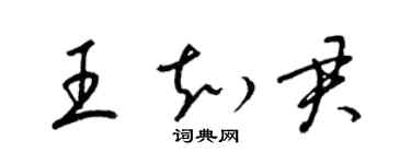 梁錦英王知君草書個性簽名怎么寫