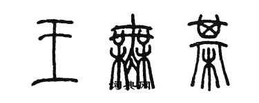 陳墨王無棋篆書個性簽名怎么寫