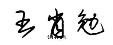 朱錫榮王肖勉草書個性簽名怎么寫