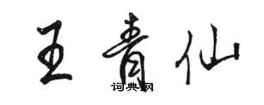 駱恆光王青仙行書個性簽名怎么寫