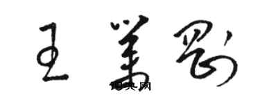 駱恆光王業剛草書個性簽名怎么寫