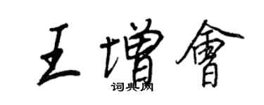 王正良王增會行書個性簽名怎么寫