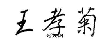 王正良王孝菊行書個性簽名怎么寫