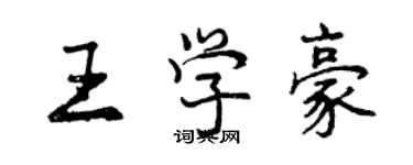 曾慶福王學豪行書個性簽名怎么寫