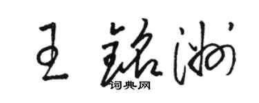駱恆光王銘洲草書個性簽名怎么寫