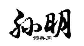 胡問遂孫明行書個性簽名怎么寫