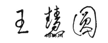 駱恆光王慧圓草書個性簽名怎么寫